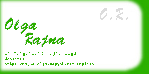 olga rajna business card